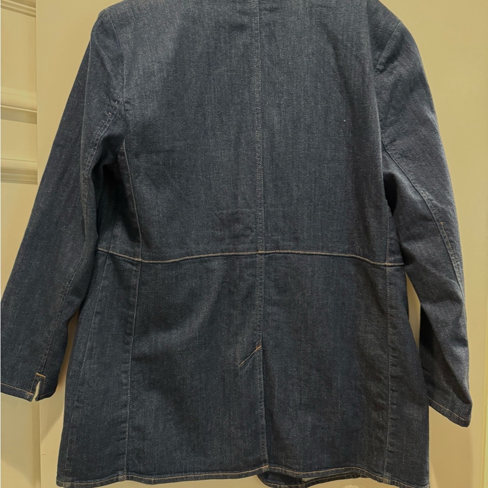 Chico's Women's Dark Blue Denim Blazer - Picture 6 of 6